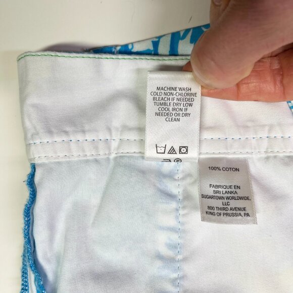 Lilly Pulitzer Size 000 The Callahan Short Blue Turquoise Floral Print - Picture 7 of 8